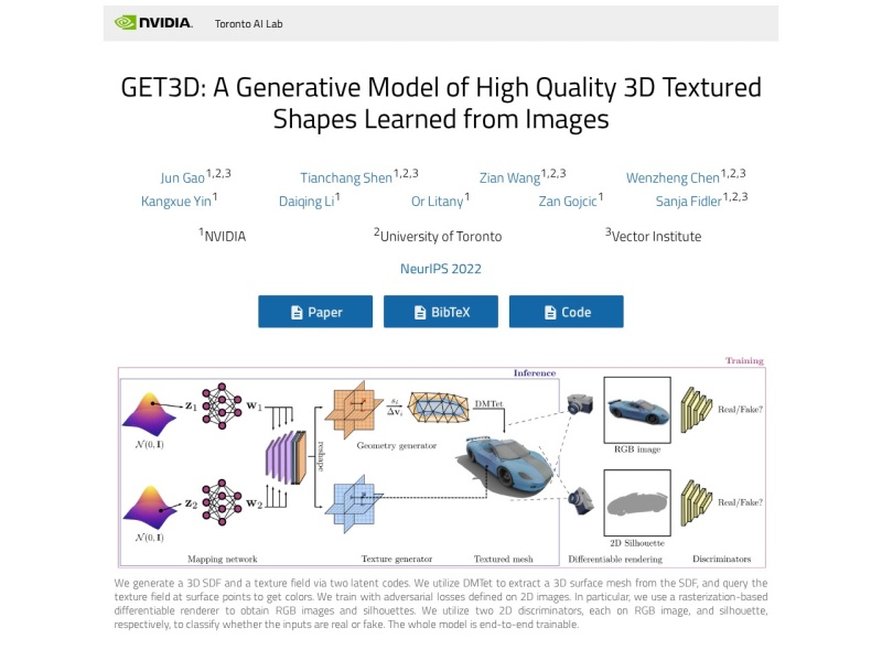 Nvidia·GET3D