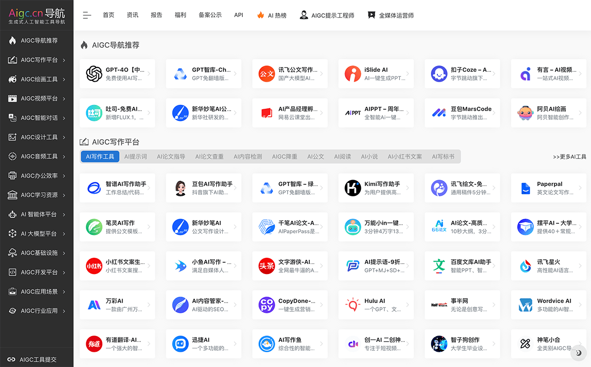 AIGC工具导航